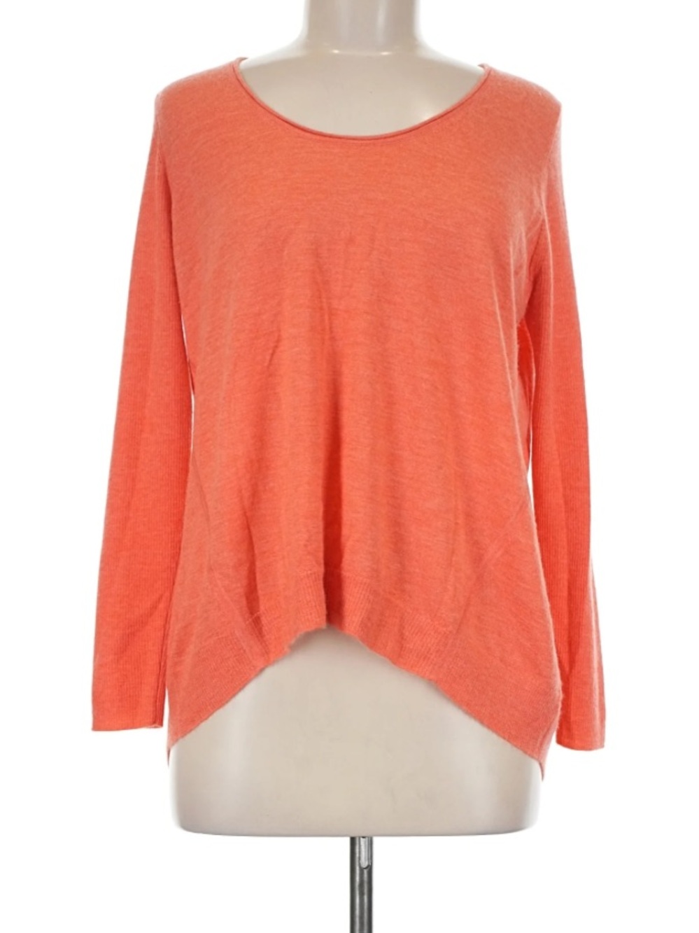 Pure Collection Superfine Cashmere Scoop Neck Sweater in Orange Size 10